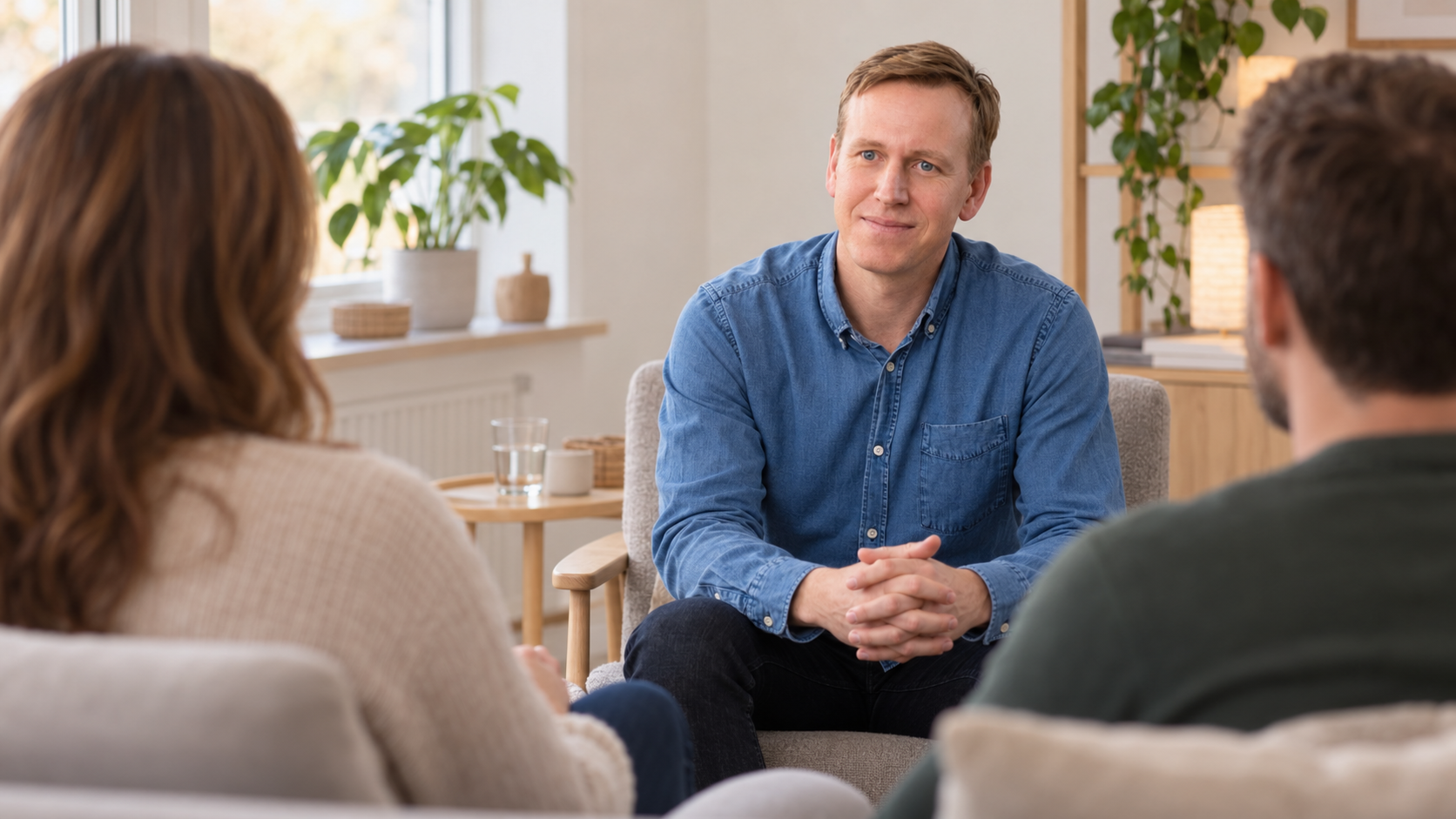 Illustrativ bild av ett parsamtal med Fredrik Sandin